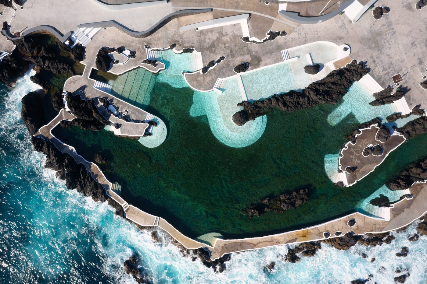 The volcanic natural swimming pools at Porto Moniz, Madeira